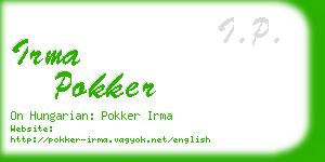 irma pokker business card